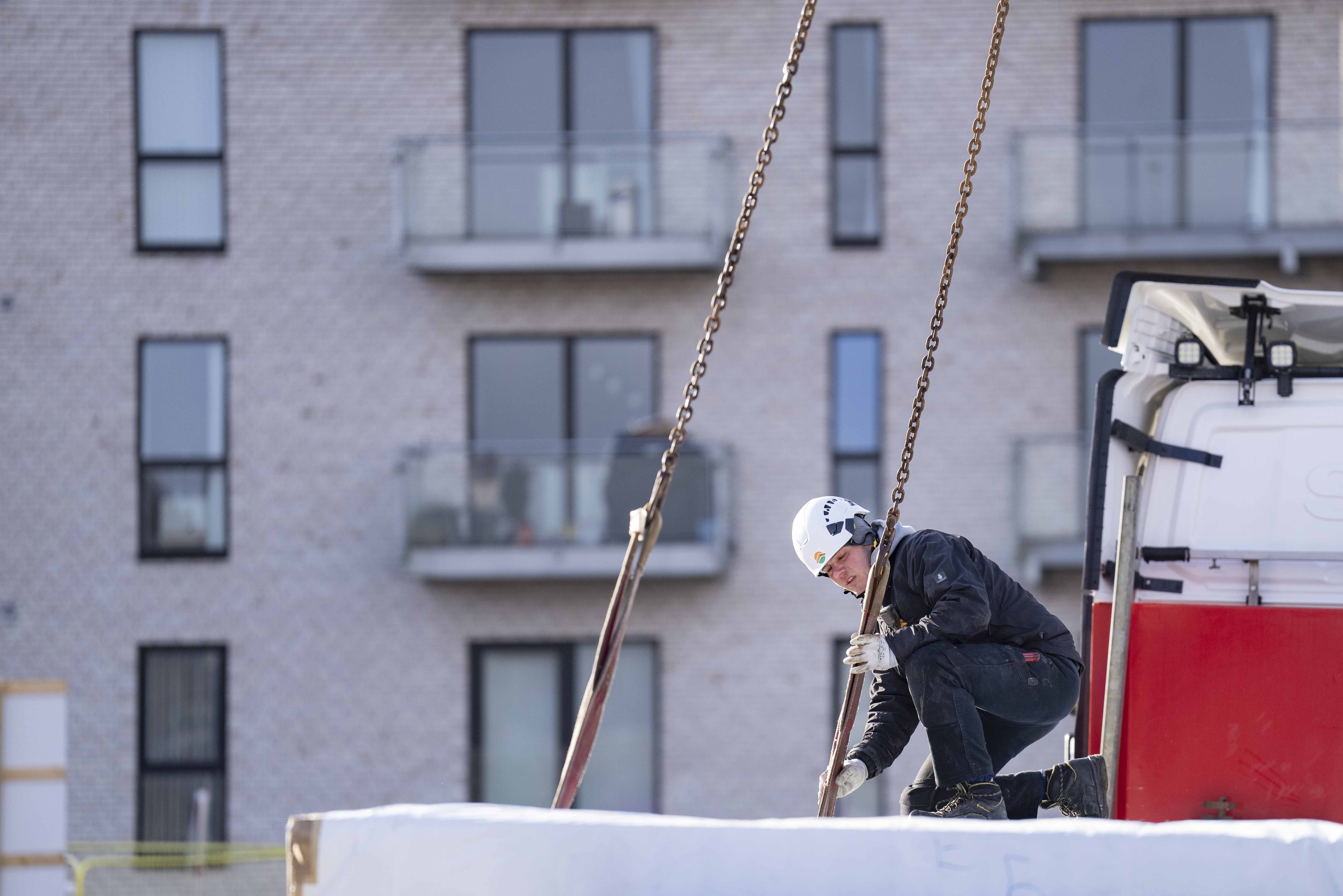 Byggearbejde på udviklingsbyggerier