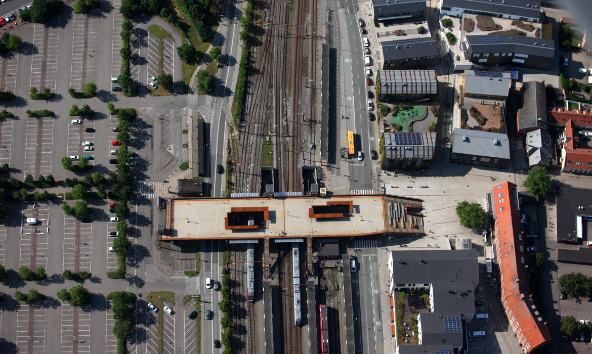 Luftfoto Rådhusstræde Med Taghaver