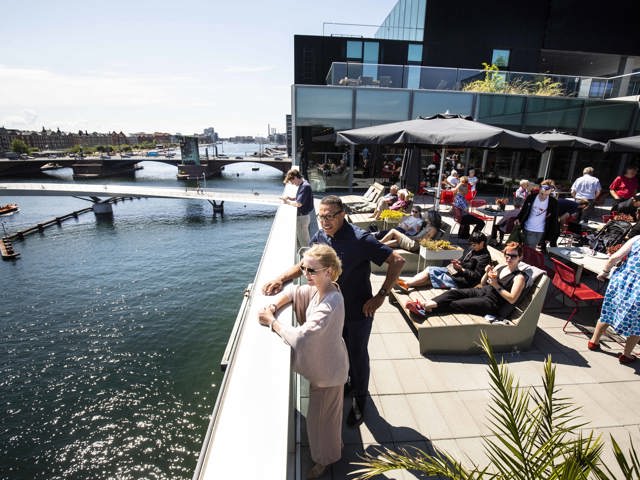 Dansk Arkitektur Center Cafe Terrasse Foto Kontraframe